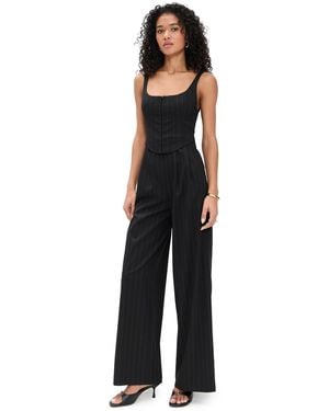 Alice + Olivia Rebecca Tailored Vest Jumpsuit - Black