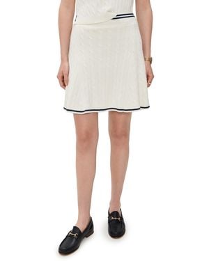 Ralph Lauren Wool Blend Cable Knit Skort - White