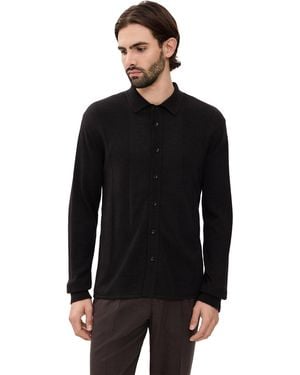 Rag & Bone Crawford Cashmere Blend Button Up - Black