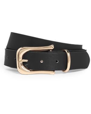 GOOD AMERICAN Medium Saddle Classic Belt - Black