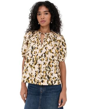 Ulla Johnson Loli Short Sleeve Blouse - Black