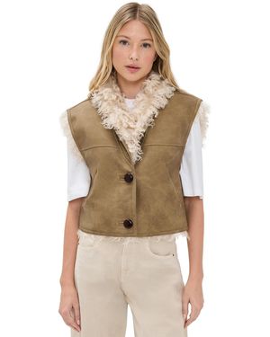 Isabel Marant Clara Faux Suede Vest - Gray