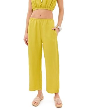 Le Bos Kelsey Cropped Mid Rise Pants - Yellow