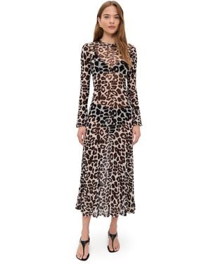 slim fit dress slacks Le Bos Embroidered Sequin Mesh Jacket Dress main image 1