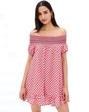 Frankie's Bikinis Ruby Poplin Minidress - Pink