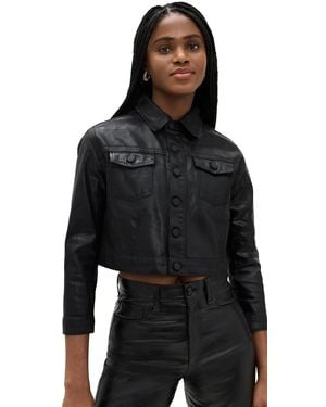 L'Agence Koda Crop Jacket - Black