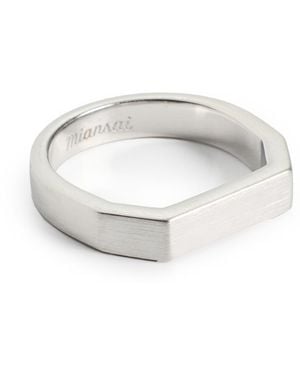 Miansai Hex Matte Sterling Ring - Black
