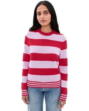 Barbour Woodhouse Striped Knit Sweater - Red