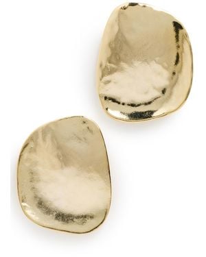Kenneth Jay Lane Hammered Dapped Disc Earrings - Natural
