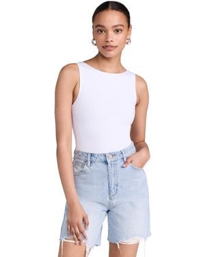 Ambitionist High Neck Tank Thong Bodysuit - Blue