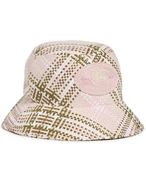 Burberry Woven Raffia Bucket Hat - Multicolor