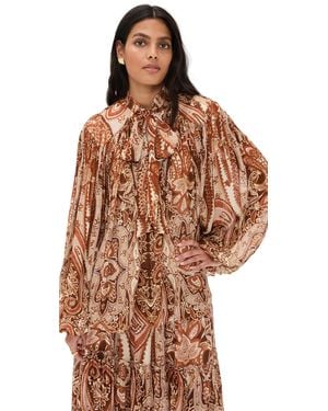Hemant & Nandita Tie Top - Brown