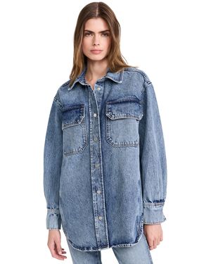 Apiece Apart Pia Oversized Shacket - Blue