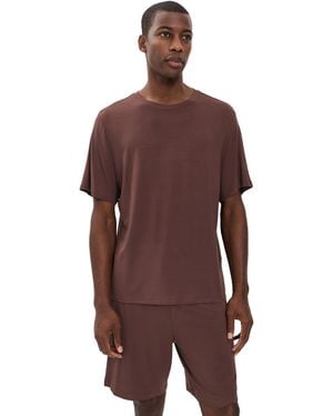 Eberjey Henry Short Pajama Set - Brown