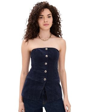 Cami NYC Iman Corduroy Strapless Top - Black