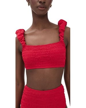 Sea Selma Solid Bikini Top - Red