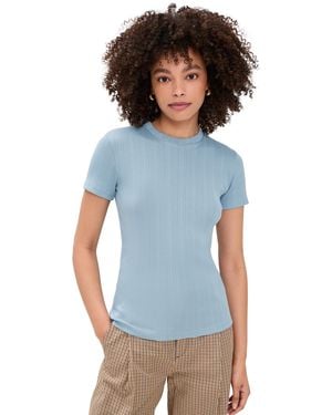 Vince Ribbed Crew Neck - Blue