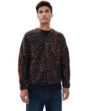 Universal Works Night Leopard Cardigan - Black