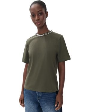 Essentiel Antwerp Klaim T-Shirt With Chain - Green