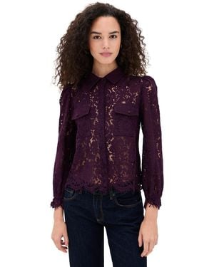 Generation Love Lina Lace Shirt - Purple