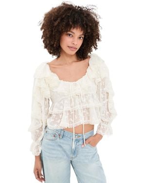 For Love & Lemons Lilou Blouse - White
