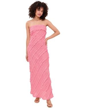 Endless Rose Strapless Ruffled Maxi Dress - Pink