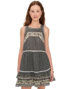 Sea Palma Print Tank Tunic Dress - Black