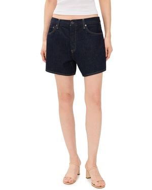 Agolde Leith Low Slung Relaxed Fit Shorts - Blue