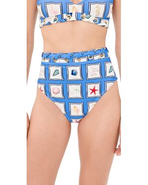 Stylest X Lia Burke Libaire Dreamsculpt High Waist Grommet Bikini Bottoms - Blue