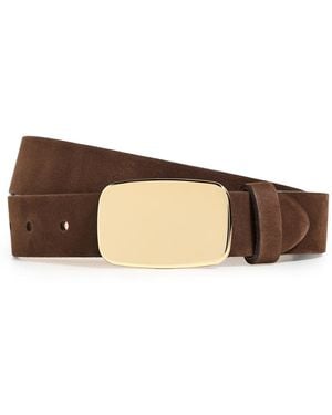 L'Agence Hennie Sleek Leather Belt - Black
