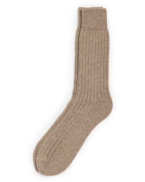 NN07 Wool Cashmere Rib Socks - Natural