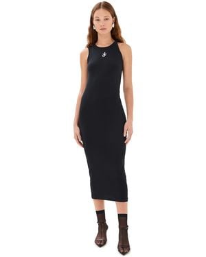 JW Anderson Anchor Embroidery Twisted Strap Dress - Black