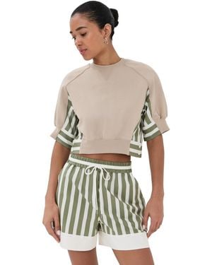 3.1 Phillip Lim Cropped Combo Sweatshirt - Multicolor