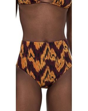 Ulla Johnson Zahara High Waisted Bikini Bottoms - Brown
