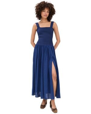 La Ligne Knit Tank Top Dress With Skirt - Blue