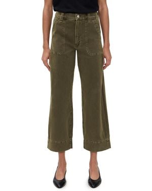 PAIGE Cameron Ankle Pants With Utility Pockets - Green
