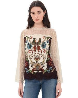 FARM Rio Millena Long Sleeve Blouse - Black