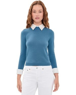 Alice + Olivia Porla Collared Sweater - Blue