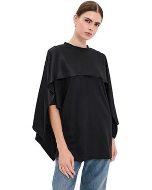 frenken Disturb Crepe Satin T-Shirt - Black
