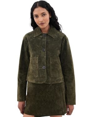 Blank NYC Suede Jacket - Green