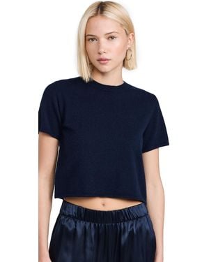 SABLYN Charleston Cashmere Short Sleeve Sweater - Blue