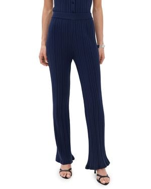 Le Bos Ribbed Flare Pants - Blue