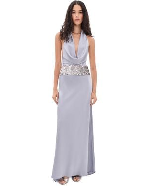 Runaway the Label Marcella Deep Plunge Maxi Dress - Purple