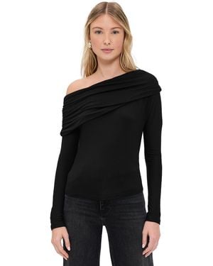 LNA Giselle Drop Shoulder Long Sleeve - Black