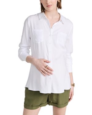Ingrid & Isabel Classic Button Down Shirt - White