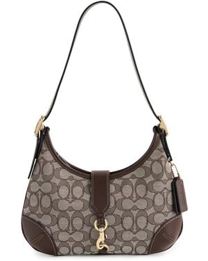 COACH The Originals Signature Jacquard Hobo - Brown