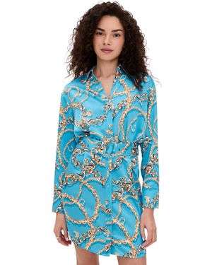L'Agence Demie Mini Shirtdress - Blue