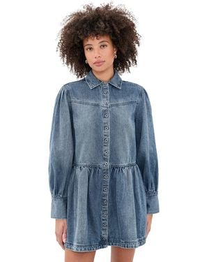 Free People Marris Denim Mini Dress - Blue