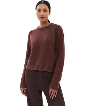SABLYN Noa Shrunken Cashmere Crew Sweater - Red