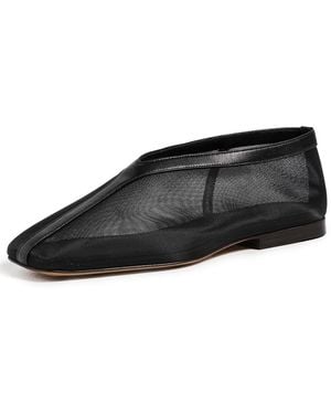 Mansur Gavriel Square Soft V Flats - Black